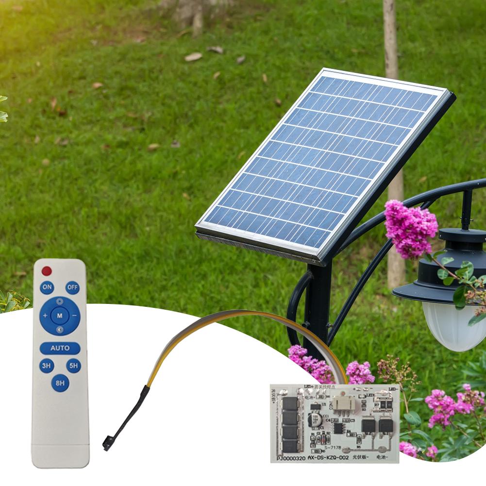 10A 3.2V 3.7V Solar Ceiling Lamp Controller Long-Lighting Solar Garden Lamp Controller Remote Control Portable for Home