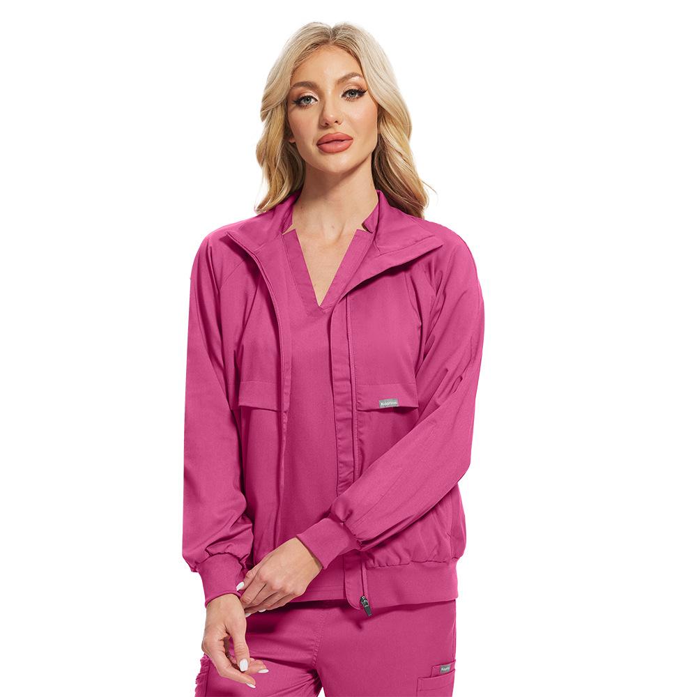 Uniforms Coat Woman Men Nursing Long Sleeve Scrubs Jackets Medical Hospital Clothing Zipper Jacket Doctor