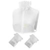 Fashion Detachable Ruffle V Neck Sweater Collar Insert Half Shirt Includes 2 Wrist Cuffs Fake Sleeves Set for Women
