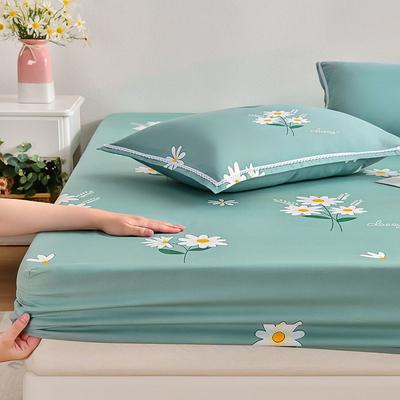 Geometric Printed Elastic Fitted Sheet Mattress Protector Cover Single Double Bed Sheet King Size Bedding (Without Pillowcase)
