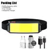 Strong Light Headlamp Portable Mini COB LED Headlight Built-in Battery Flashlight USB Rechargeable Head Lamp Hiking Torch