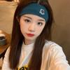 Cloth Knitted Yoga Hair Band Letter Printed Sweat-Absorbent Headscarf  Outdoor
