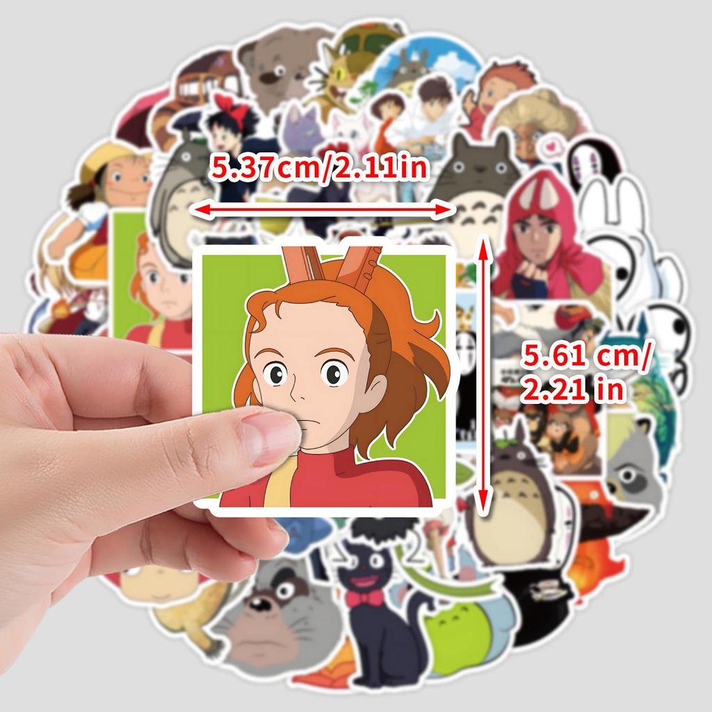 50 Cartoon Japanese Anime Studio Ghibli Waterproof Stickers for Computers