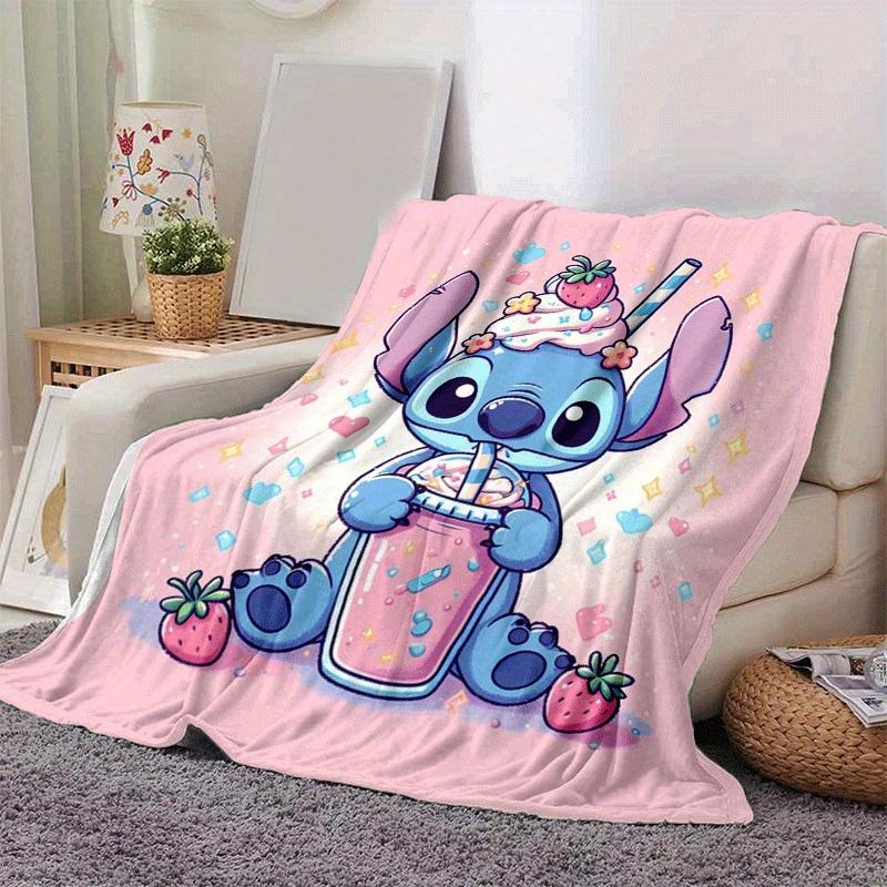 1pc Cute Stitch Printing Blanket - Soft, All-Season Throw for Living Room, Bedroom,Personalized Gift with Adorable Cartoon Design