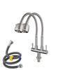 TLXT Single Cold Rotatable Double Outlet Kitchen Faucet