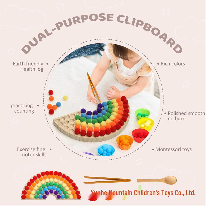 Rainbow Beads Baby Toy: Color Sorting & Hand-Eye Coordination Trainer