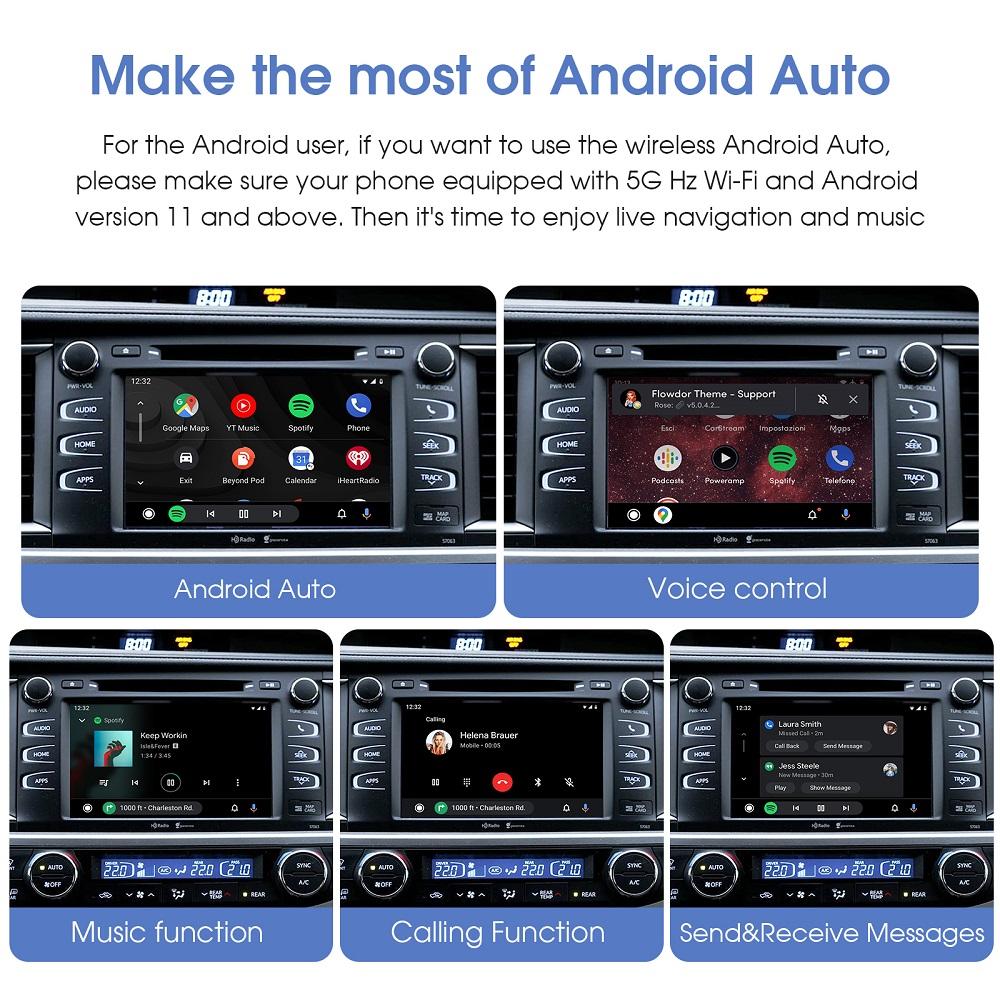 Wireless Carplay Android Auto For TOYOTA Touch2 Entune2.0 Prius C-HR Avalon Prius Sienaba Alphard Support Camera AirPlay