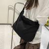 Genți pentru femei Cumpărător de modă simplă, cu fermoar, genți de mână hobo, pânză solidă, genți de umăr de mare capacitate, pentru femei, bărbați