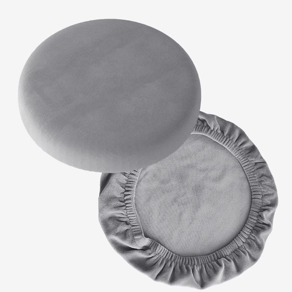 Winter Velvet Round Stool Cover Universal Elastic Plush Chair Slipcover For Bar Coffee Shop Swivel Chairs Home Protection