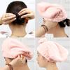 Coral Velvet Quick Dry Hair Hat Bath Cap Shower Head Super Absorbent Wrap Towel
