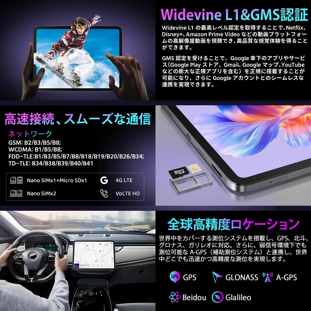 Android 15 Bmax MaxPad i12 Power IPS Tablet 22GB 128GB 1TB Erweiterbar MediaTek Helio G99 Prozessor mit GPU 4G LTE 5GHz Leichtgewicht 500g Metallgehäuse