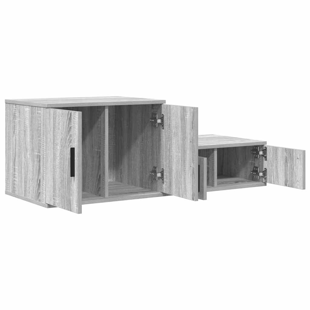 Storage Cabinet 2 pcs Grey Sonoma 108 x 41 x 40 cm