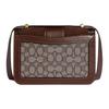 Coach Alie 23 Magnetic Closure Design Fabric And Leather Messenger Bag Small Crossbody Shoulder Bag Medium Women Bags Brown C3756-B4S0M