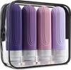 90ml/Set Silicone Travel Cosmetics Bottles Empty Squeeze Containers Leakproof Refillable Bottle For Shampoo Conditioner Lotion