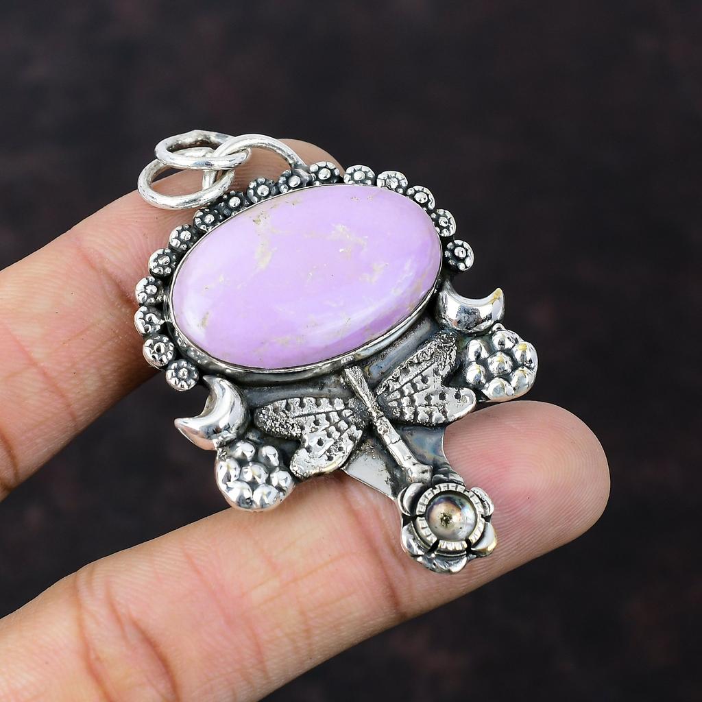 Phosphosiderite Pendant Handmade Ethnic Jewelry 925 Sterling Silver Pendant A One Quality Gemstone Jewelry Gift For Friend Dragonfly Pendant