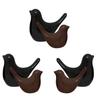 Kreative Braune und Schwarze Glänzende Keramikvögel Figuren Heimdekorationen Accessoires Party (6er-Pack, Schwarz & Braun)