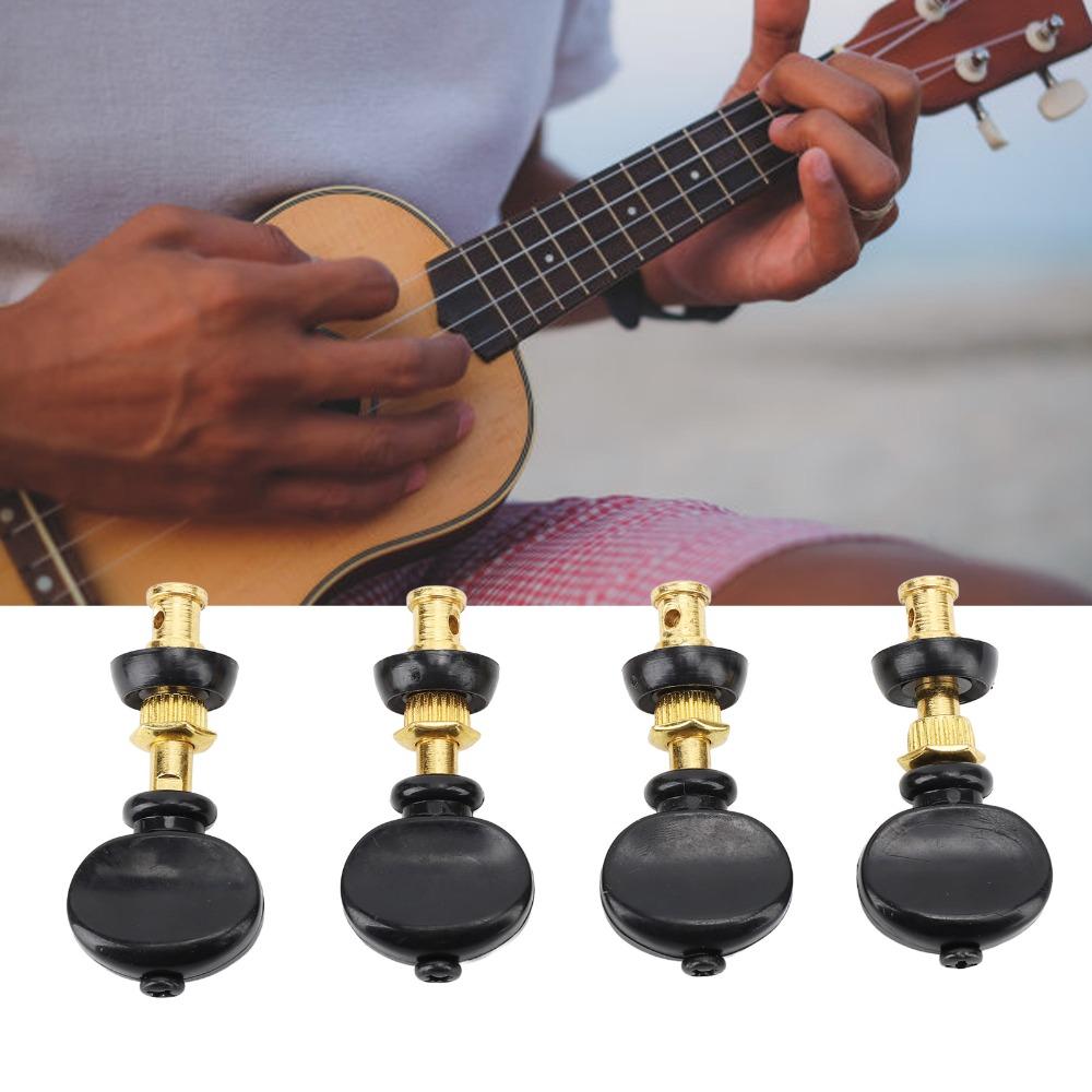8PCS Metal, Plastic Ukulele Tuners Black And Golden Ukulele Tuning Keys Ukulele Tuning Peg Ukulele