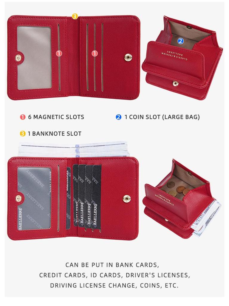 Japanische Kurze Damen High-End Mini Brieftasche und Münzbörse