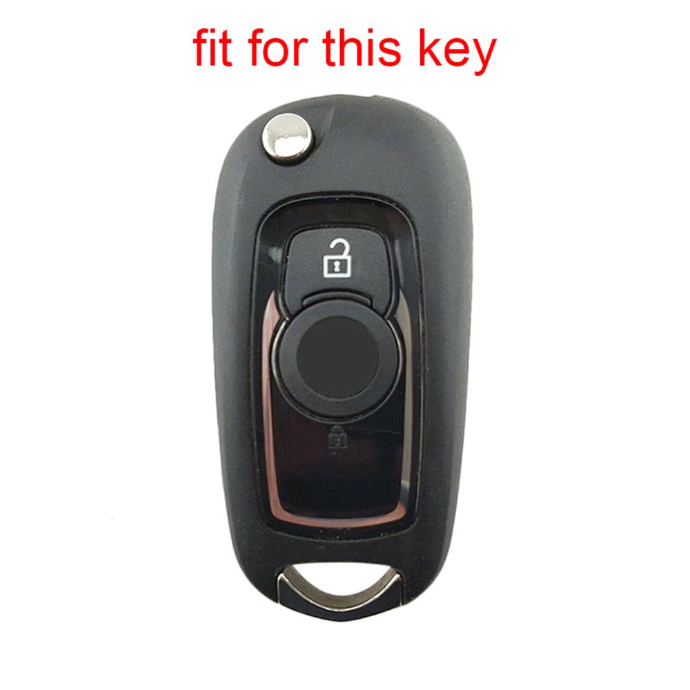 Silicone Key Case Remote Skin Car Key Cover for Opel Vauxhall Astra K Corsa E 2015-2019 2 Button Key Holder Keychain Accessories