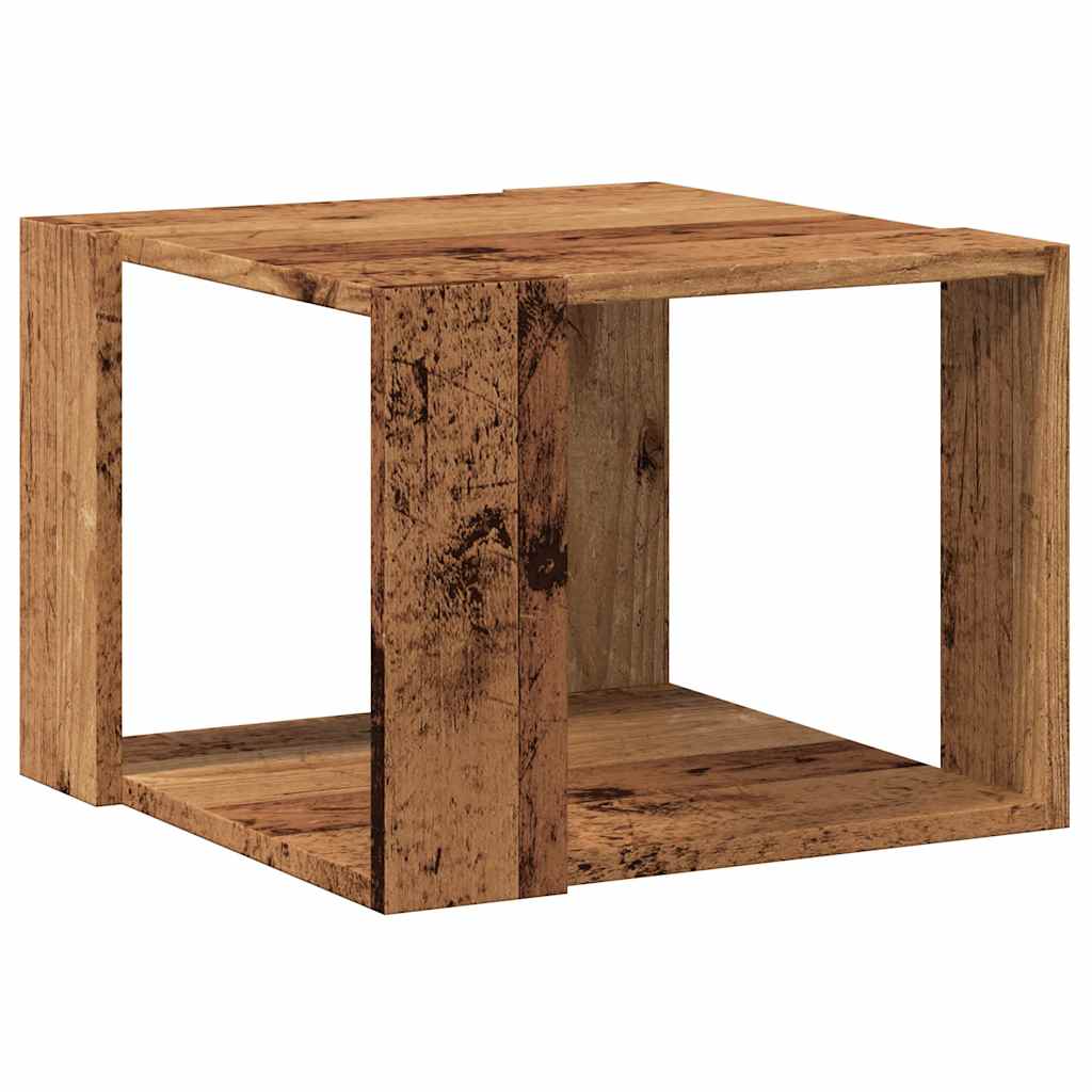 Coffee Table with Vintage Wood Look 40 x 40 x 30 cm Engineered Wood