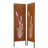 Metal Privacy Screen, 50 X 160cm Freestanding Modern Privacy Fence, Garden Divider Panel with Extended Ground Stakes & Carbon Steel Plate,