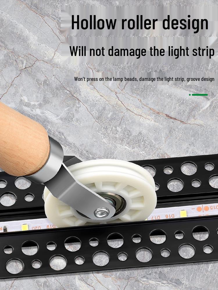 Low-Voltage Light Strip Solid Wood Pressure Roller - Universal Installation Tool