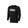 Men's Printing Alphabet Round Neck Pullover Long Sleeves Black DW4601