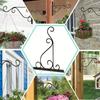2Pc Hanging Plants Bracket Wall Hanging Metal Iron Hanging Hook Bracket Hook Flowerpot Plant Holder Hanger Garden Outdoor Decor