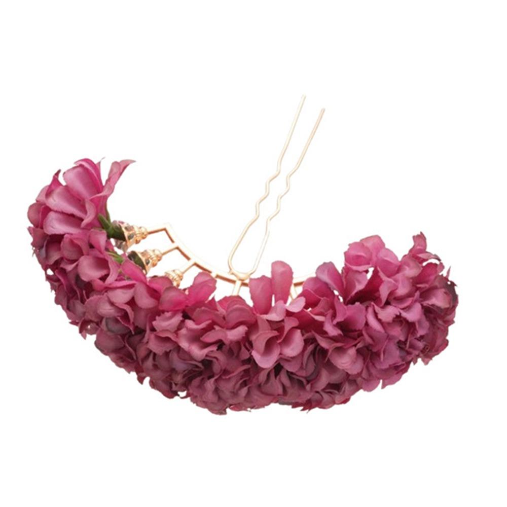 Super Fairy Red Flower Hairpin Wedding Bridal Hair Ornament Updo Hairstyles