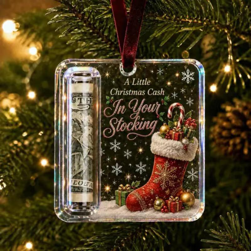 New Christmas Cash Gift Acrylic Ornament Pendant