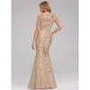 Elegant Fashion Evening Gown High Waist Sequin Embellished Mermaid Fit Sexy Women Party Dress