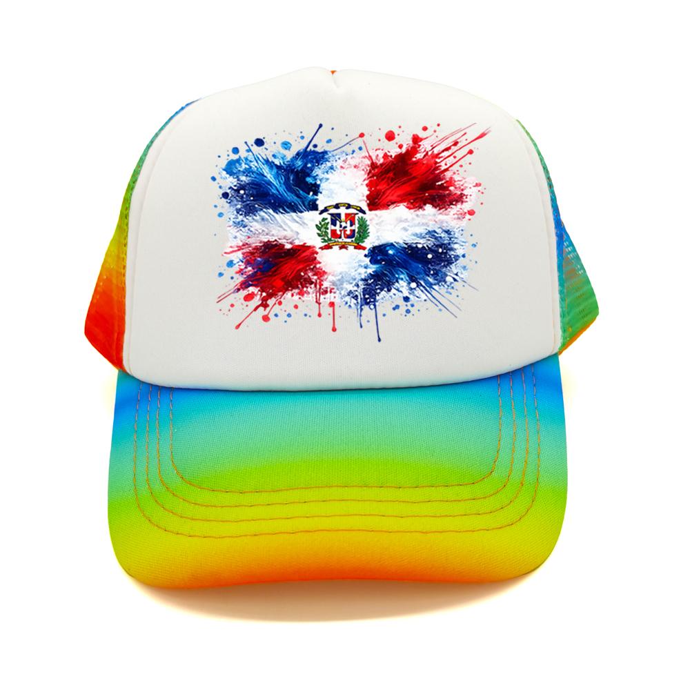 Dominican Republic Flag Baseball Cap Unisex Adjustable Mesh Hat Breathable DR Dominican Trucker Caps