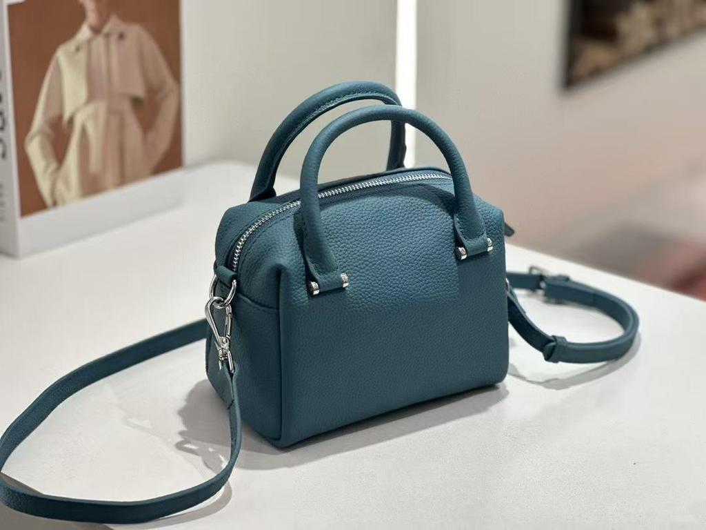 Genuine Leather Women's Candy Box Boston Pillow Crossbody Bag - New 2025 High-End Style