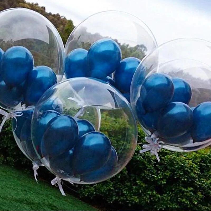 10 pezzi 10-24 pollici palloncino a bolle trasparente trasparente gonfiabile aria elio globos matrimonio compleanno festa decorazione baby shower
