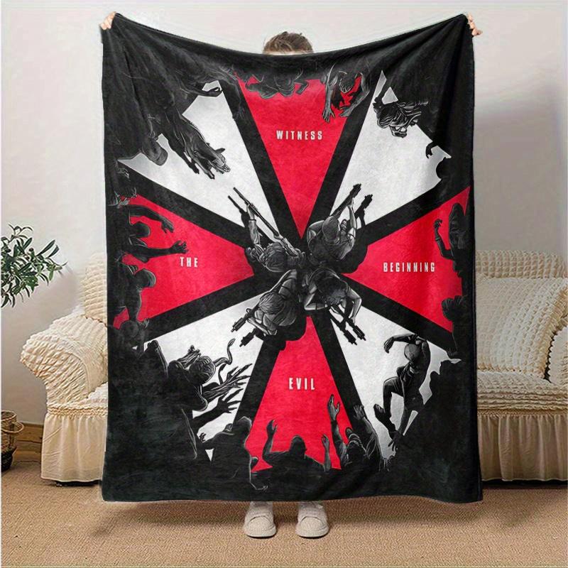 1pc Resident Evil Blanket  Seasonal Home Decor, Soft, Living Room, Travel, Camping, Car Blankets