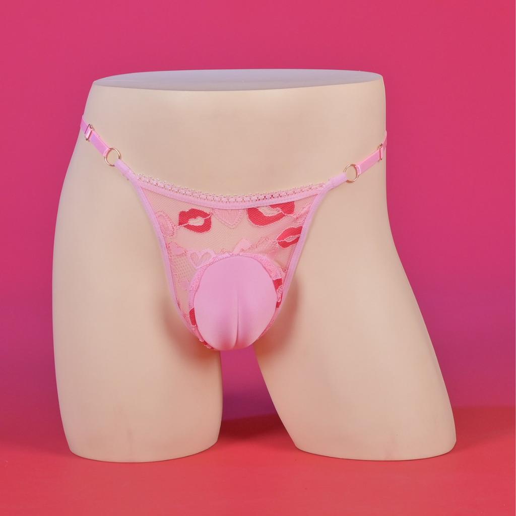 Crossdressing Hiding Gaff Penis Panties Mtf Underwear Lace Kiss Lip Embroidery Sissy Lingerie Transgender Tucking Shaping Thong