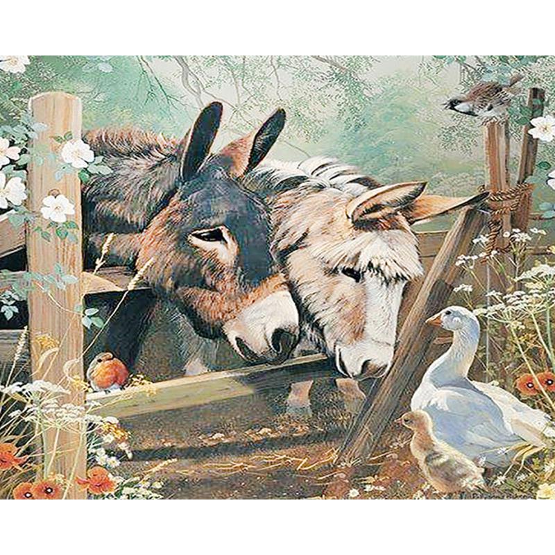 

5D Алмазная картина, вышивка крестом, животное, полное изображение, художественные бусины, домашний декор, круглый