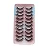 10 Paar Flauschige Manga-Wimpern Kurze Anime-Wimpern Modische Falsche Wimpern für Damen