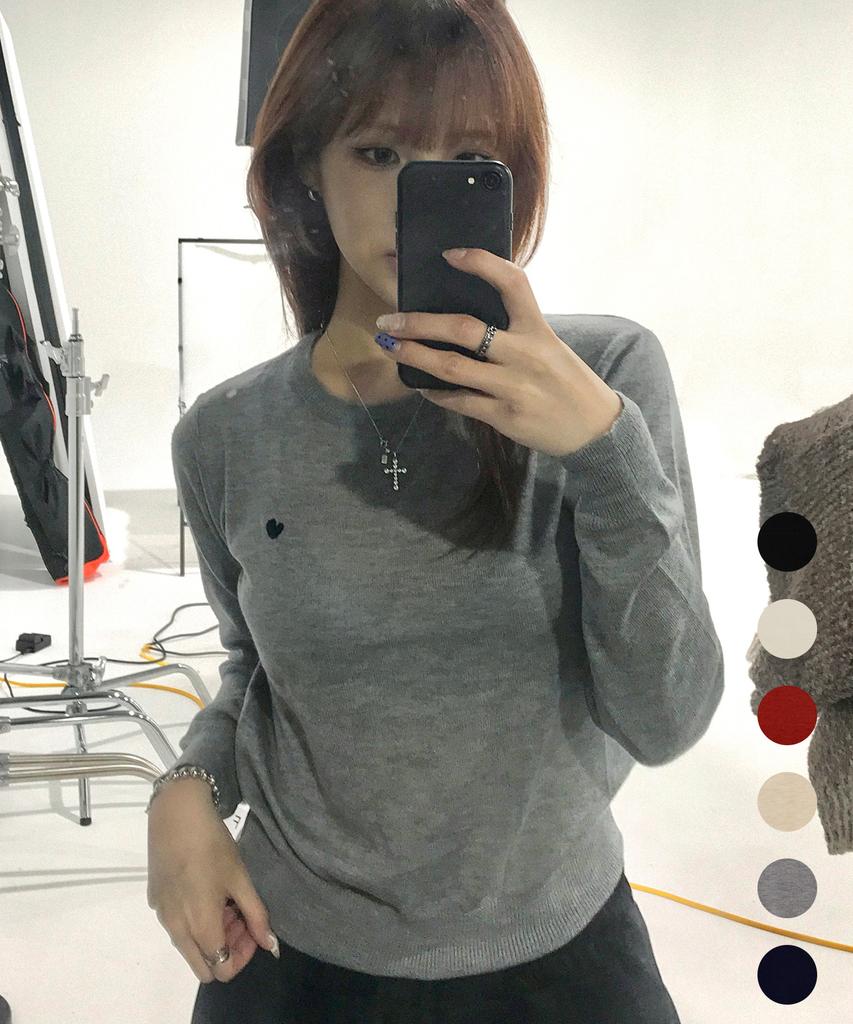 CHICKS Heart Symbol Standard Round Knit (6 Colors)