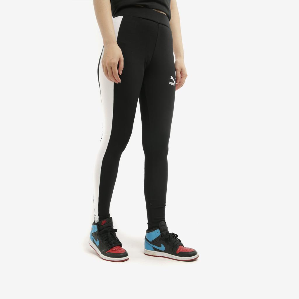 Puma Classics Logo T7 Spliced Slim Fit Casual Pants Men bottoms Black 599973-01