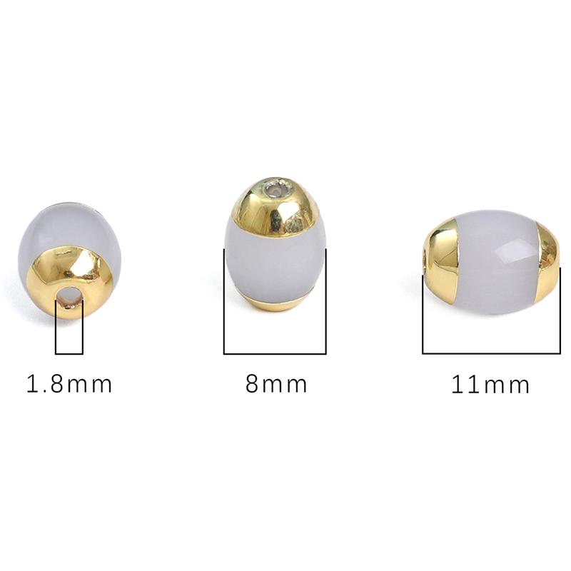 Crystal Glass Beads Bamboo Joint Loose Spacer Beads for DIY Necklace Bracelet Jewelry Making