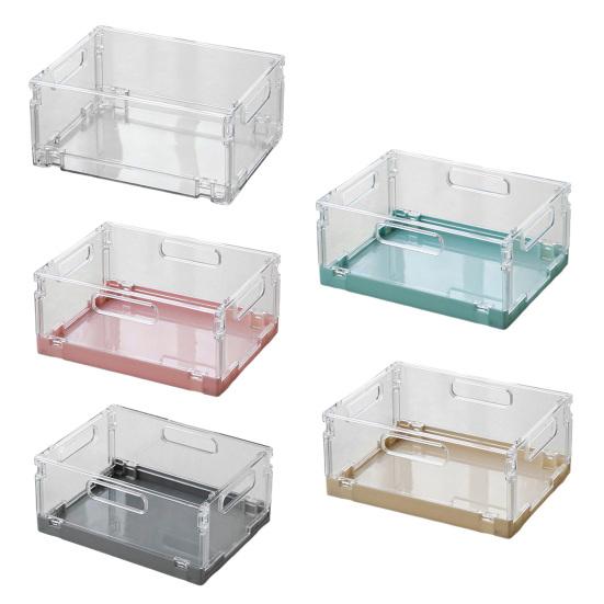 Storage Basket with Cover Easy Assembly Foldable Design Stackable Toy Storage Box