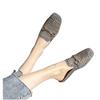 Slippers women's summer 2025 new rhinestone retro flat-bottomed outer slippers Muller super fire sandals fashion thousand bird grid
