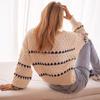 Women Autumn Winter Oversized Striped O-neck Sweater Loose Casual Pullover Female Knitted Sweaters