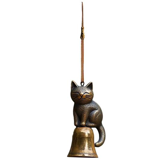 Retro Katze Windspiel Handgefertigt Niedliches Kätzchen Windspiel Vintage Hängendes Windspiel für Garten Terrasse Veranda Innendekor Geschenkidee für Katzenliebhaber