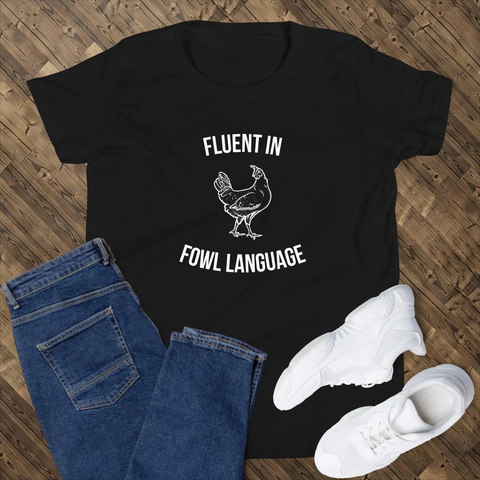 Fluent in Fowl Language Youth Shirt - Cute Chicken Tshirt for Funny Chicken Tee M