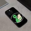 Funny Space UFO Alien Thing Phone Case For iPhone 16,15,14,13,12,11 Plus,Pro Max,XS,X,XR,SE,Mini,8,7,Soft Silicone Black Cover