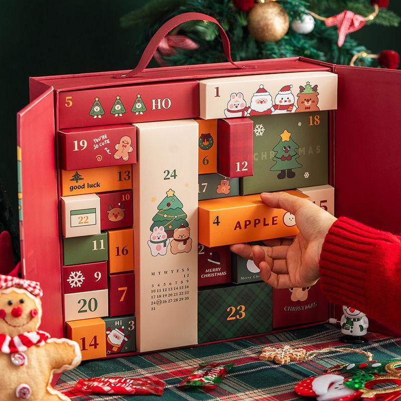 Diy Advent Calendar Christmas Countdown Calendars With 24 Cardboard Treasure Boxes Xmas Empty Countdown Calendar