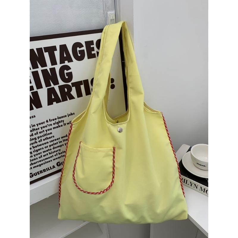 

Летняя портативная тонкая сумка-тоут большой вместимости для поездок на работу жёлтый