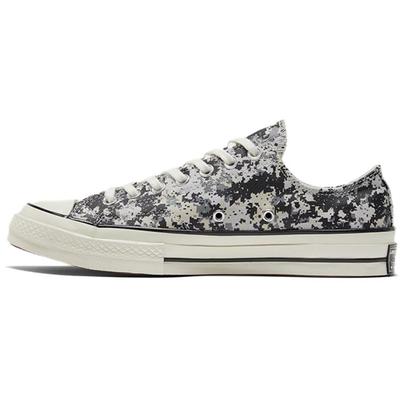 1970s All Star Chuck 70 Pixel Print Low Top Sneakers Unisex Sneakers Black White Camouflage 170382C